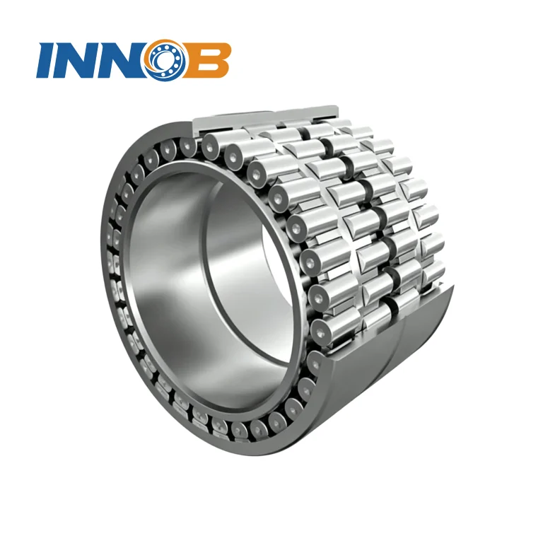 Four-row cylindrical roller bearing used on back-up and work rolls